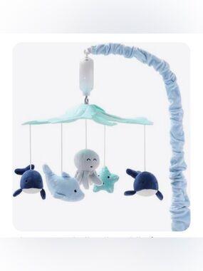 Peanut Shells Nautical Coastal Baby Crib Mobile Whales Dolphin Starfish